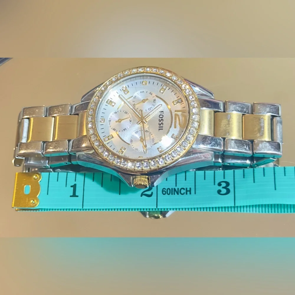 Women’s Fossil working watch ES3204 Riley multifunctional 2tone water resistant